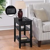 image:imageConvenience Concepts American Heritage Chairside End Table with USB Ports amp AC Outlet 1125  Living Room Accent with Storage Drawer amp Shelves Bedroom Nightstand with Charging Station NaturalBlack