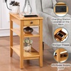 image:imageConvenience Concepts American Heritage Chairside End Table with USB Ports amp AC Outlet 1125  Living Room Accent with Storage Drawer amp Shelves Bedroom Nightstand with Charging Station NaturalNatural