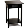 image:imageConvenience Concepts American Heritage End Table with Drawer and Shelf BlackBlack