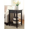 image:imageConvenience Concepts American Heritage End Table with Drawer and Shelf BlackBlack
