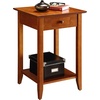 image:imageConvenience Concepts American Heritage End Table with Drawer and Shelf BlackCherry