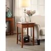 image:imageConvenience Concepts American Heritage End Table with Drawer and Shelf BlackCherry