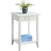 image:imageConvenience Concepts American Heritage End Table with Drawer and Shelf BlackWhite