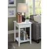 image:imageConvenience Concepts American Heritage End Table with Drawer and Shelf BlackWhite