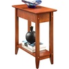image:imageConvenience Concepts American Heritage Flip Top End Table 2325  Classic Narrow Chairside Accent with Hidden Storage amp Lower Shelf for Traditional Modern Living Room CherryCherry