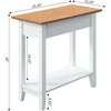 image:imageConvenience Concepts American Heritage Flip Top End Table 2325  Classic Narrow Chairside Accent with Hidden Storage amp Lower Shelf for Traditional Modern Living Room DriftwoodWhite
