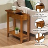 image:imageConvenience Concepts American Heritage Flip Top End Table 2325  Classic Narrow Chairside Accent with Hidden Storage amp Lower Shelf for Traditional Modern Living Room CherryWalnut