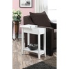 image:imageConvenience Concepts American Heritage Flip Top End Table 2325  Classic Narrow Chairside Accent with Hidden Storage amp Lower Shelf for Traditional Modern Living Room CherryWhite