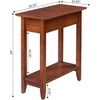 image:imageConvenience Concepts American Heritage Flip Top End Table 2325  Classic Narrow Chairside Accent with Hidden Storage amp Lower Shelf for Traditional Modern Living Room CherryMahogany