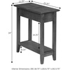 image:imageConvenience Concepts American Heritage Flip Top End Table 2325  Classic Narrow Chairside Accent with Hidden Storage amp Lower Shelf for Traditional Modern Living Room CherryWhite