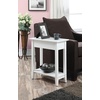 image:imageConvenience Concepts American Heritage Flip Top End Table 2325  Classic Narrow Chairside Accent with Hidden Storage amp Lower Shelf for Traditional Modern Living Room CherryWhite