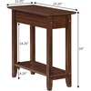 image:imageConvenience Concepts American Heritage Flip Top End Table 2325  Classic Narrow Chairside Accent with Hidden Storage amp Lower Shelf for Traditional Modern Living Room CherryEspresso