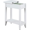 image:imageConvenience Concepts American Heritage Flip Top End Table 2325  Classic Narrow Chairside Accent with Hidden Storage amp Lower Shelf for Traditional Modern Living Room CherryWhite