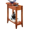 image:imageConvenience Concepts American Heritage Flip Top End Table 2325  Classic Narrow Chairside Accent with Hidden Storage amp Lower Shelf for Traditional Modern Living Room CherryCherry