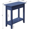 image:imageConvenience Concepts American Heritage Flip Top End Table 2325  Classic Narrow Chairside Accent with Hidden Storage amp Lower Shelf for Traditional Modern Living Room CherryCobalt Blue