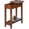 image:imageConvenience Concepts American Heritage Flip Top End Table 2325  Classic Narrow Chairside Accent with Hidden Storage amp Lower Shelf for Traditional Modern Living Room CherryMahogany