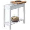 image:imageConvenience Concepts American Heritage Flip Top End Table 2325  Classic Narrow Chairside Accent with Hidden Storage amp Lower Shelf for Traditional Modern Living Room DriftwoodWhite