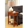 image:imageConvenience Concepts American Heritage Flip Top End Table 2325  Classic Narrow Chairside Accent with Hidden Storage amp Lower Shelf for Traditional Modern Living Room CherryCherry
