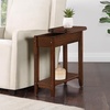 image:imageConvenience Concepts American Heritage Flip Top End Table 2325  Classic Narrow Chairside Accent with Hidden Storage amp Lower Shelf for Traditional Modern Living Room CherryEspresso