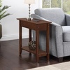 image:imageConvenience Concepts American Heritage Flip Top End Table 2325  Classic Narrow Chairside Accent with Hidden Storage amp Lower Shelf for Traditional Modern Living Room CherryEspresso