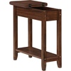 image:imageConvenience Concepts American Heritage Flip Top End Table 2325  Classic Narrow Chairside Accent with Hidden Storage amp Lower Shelf for Traditional Modern Living Room CherryEspresso