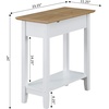 image:imageConvenience Concepts American Heritage Flip Top End Table with Charging Station and Shelf DriftwoodWhite