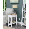 image:imageConvenience Concepts American Heritage Flip Top End Table with Charging Station and Shelf DriftwoodWhite