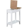 image:imageConvenience Concepts American Heritage Flip Top End Table with Charging Station and Shelf DriftwoodWhite
