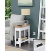 image:imageConvenience Concepts American Heritage Flip Top End Table with Charging Station and Shelf DriftwoodWhite
