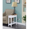 image:imageConvenience Concepts American Heritage Flip Top End Table with Charging Station and Shelf DriftwoodWhite