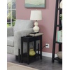 image:imageConvenience Concepts American Heritage Flip Top End Table with Charging Station and Shelf Faux BirchBlackFaux BirchBlack