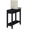 image:imageConvenience Concepts American Heritage Flip Top End Table with Charging Station and Shelf Faux BirchBlackFaux BirchBlack