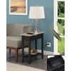 image:imageConvenience Concepts American Heritage Flip Top End Table with Charging Station and Shelf Faux BirchBlackFaux BirchBlack