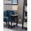 image:imageConvenience Concepts American Heritage Flip Top End Table with Charging Station and Shelf Faux BirchBlackFaux BirchBlack