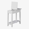 image:imageConvenience Concepts American Heritage Flip Top End Table with Charging Station and Shelf Faux BirchBlackWhite