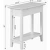image:imageConvenience Concepts American Heritage Flip Top End Table with Charging Station and Shelf Faux BirchBlackWhite