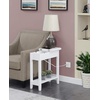 image:imageConvenience Concepts American Heritage Flip Top End Table with Charging Station and Shelf Faux BirchBlackWhite