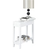 image:imageConvenience Concepts American Heritage Flip Top End Table with Charging Station and Shelf Faux BirchBlackWhite