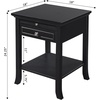 image:imageConvenience Concepts American Heritage Logan 1 Drawer End Table with PullOut Shelf BlackBlack