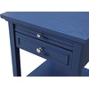 image:imageConvenience Concepts American Heritage Logan 1 Drawer End Table with PullOut Shelf BlackCobalt Blue