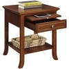 image:imageConvenience Concepts American Heritage Logan 1 Drawer End Table with PullOut Shelf BlackEspresso