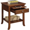 image:imageConvenience Concepts American Heritage Logan 1 Drawer End Table with PullOut Shelf BlackEspresso