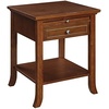 image:imageConvenience Concepts American Heritage Logan 1 Drawer End Table with PullOut Shelf BlackEspresso