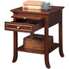 image:imageConvenience Concepts American Heritage Logan 1 Drawer End Table with PullOut Shelf BlackMahogany