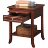 image:imageConvenience Concepts American Heritage Logan 1 Drawer End Table with PullOut Shelf BlackMahogany