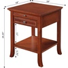 image:imageConvenience Concepts American Heritage Logan 1 Drawer End Table with PullOut Shelf BlackMahogany