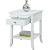 image:imageConvenience Concepts American Heritage Logan 1 Drawer End Table with PullOut Shelf BlackWhite