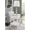image:imageConvenience Concepts American Heritage Logan 1 Drawer End Table with PullOut Shelf BlackWhite