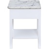 image:imageConvenience Concepts American Heritage Logan 1 Drawer End Table with PullOut Shelf BlackWhite Faux Marble TopWhite