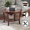 image:imageConvenience Concepts American Heritage Round Coffee Table 30  Classic Living Room Table with Storage Shelf Traditional Round Family Room Center Table EspressoEspresso